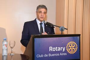 Jorge Macri, en su disertación en el Rotary Club