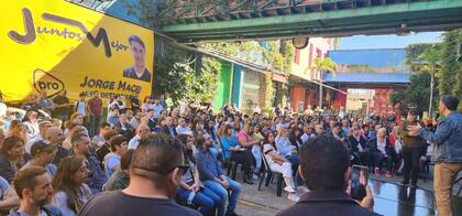 Jorge Macri encabezó un acto de campaña en Barracas