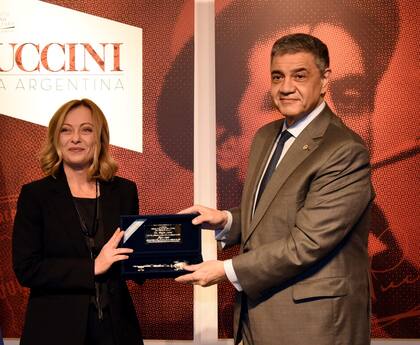 Jorge Macri junto a Giorgia Meloni