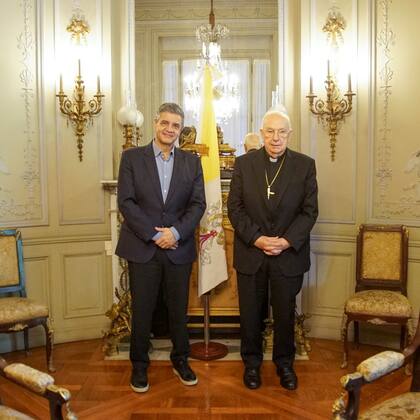 Jorge Macri se reunió con el secretario general de la Gobernación del Estado del Vaticano, Fernando Vergez Alzaga