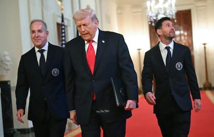 Jorge Mas, Donald Trump y Lionel Messi, en la Casa Blanca.