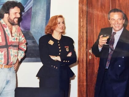 Jorge Santos con los Pimpinela (Foto: La Nación)