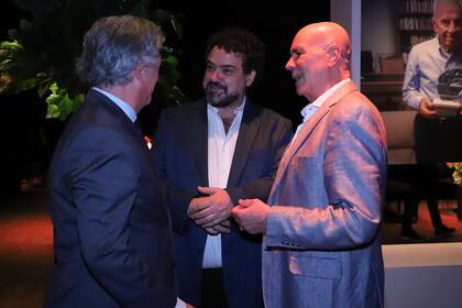 Jorge Telerman, Marcelo Scaglione, exsubsecretario de Estado, y Claudio Epelman 