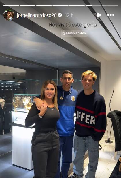 Jorgelina compartió la foto junto al influencer en sus historias de Instagram