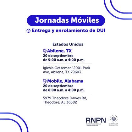 Jornada Móvil para tramitar el DUI en Estados Unidos (FB Registro Nacional de las Personas Naturales)