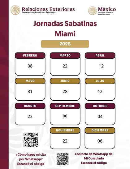 Jornadas sabatinas de los consulados de México en Estados Unidos (X @ConsulMexMia)