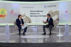 José Del Rio (LA NACION), en diálogo con Axel Labourt (Corteva Agriscience)