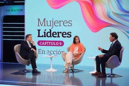 José Del Rio (LA NACION) junto a los analistas Ana Iparraguirre y Claudio Zuchovicki