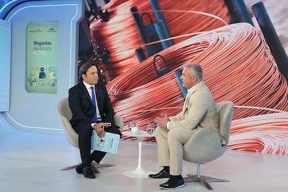 José Del Rio (LA NACION) y Michael Meding (McEwen Copper | Los Azules)