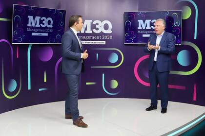 José Del Rio, secretario general de Redacción de LA NACION, y Sergio Kaufman, presidente de Accenture Argentina, Chile y Colombia.