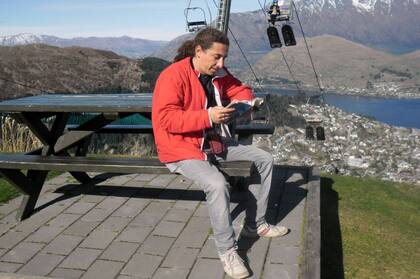 José, durante su experiencia de intercambio en Nueva Zelanda, antes de mudarse definitivamente a la Argentina.