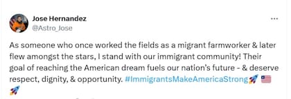 José Hernández alzó su voz por los migrantes: "Merecen respeto, dignidad y oportunidades"