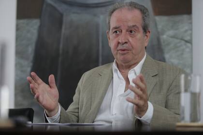 José Luis Machinea durante la entrevista con LA NACION