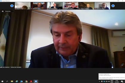 José Martins, coordinador del CAA, en la conferencia de prensa