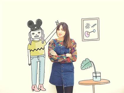 Josefina Guarracino junto a Pepita Sandwich, su personaje estrella