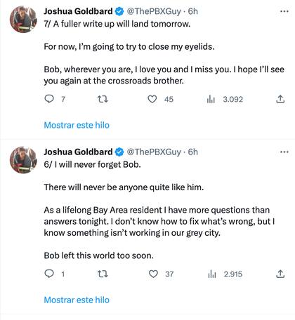 Joshua Goldbard confirmó la muerte de Bob Lee