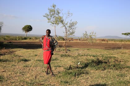 Joven Maasai en Ngorongoro