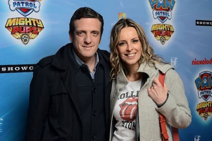 Mauro Szeta y su compañera Milva Castellini coincidieron en la premiere de Paw Patrol