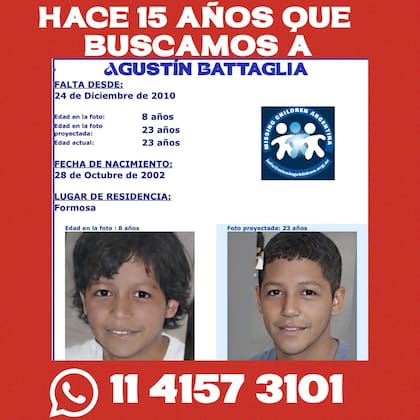 Juan Agustín Bataglia desapareció hace 15 años; una fotógrafa actualizó su imagen para que la familia pudiera continuar con su búsqueda