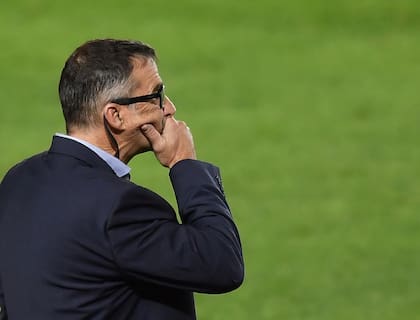 Juan Antonio Pizzi durante el partido de Copa Libertadores que disputan Racing Club y San Pablo