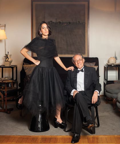 Juan Azcue y su hija, Manuela