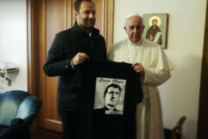 Juan Carlos Molina y el papa Francisco, en El Vaticano