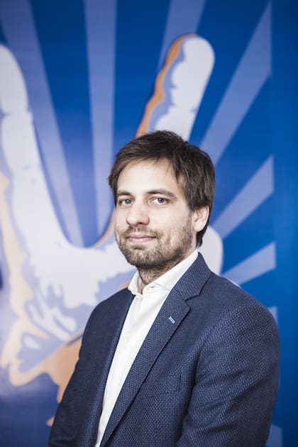 Juan Courel, jefe de prensa de Scioli. Bajo su órbita trabajan los equipos digitales