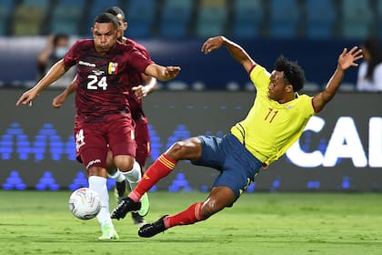 Juan Cuadrado frente a Venezuela, por la Copa América