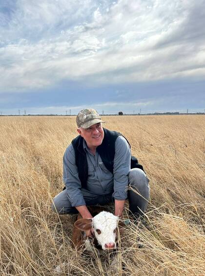 Juan Felix Rossetti es ganadero en Funes, Santa Fe