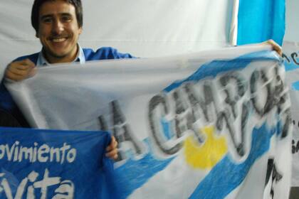 Juan Francisco Navarro, hijo del Chino Navarro, uno de los conductores del Movimiento Evita, actualmente enfrentado con Cristina Kirchner