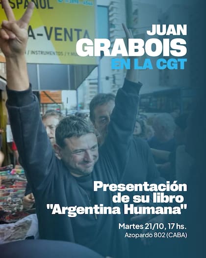 Juan Grabois, en la CGT esta tarde
