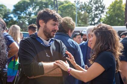 Juan Grabois y Gabriela Carpineti, funcionaria del Ministerio de Justicia