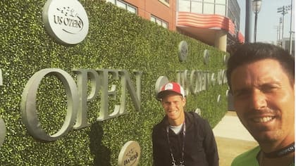Juan Ignacio Chela y Diego Schwartzman en el US Open