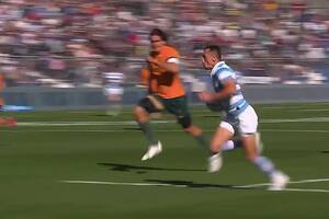 Primer try en siete años: Juan Imhoff y los récords de los Pumas ante Australia