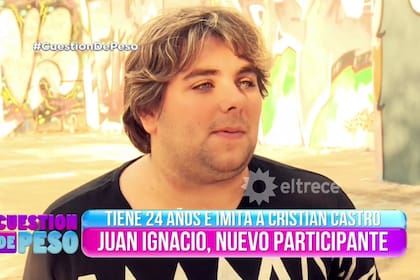 Juan ingresó a Cuestión de peso con 24 años (Captura video eltrece)