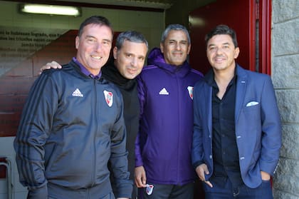 Juan José Borrelli, Gustavo Grossi, Hernán Díaz y Marcelo Gallardo, cuatro pilares del proyecto de las inferiores