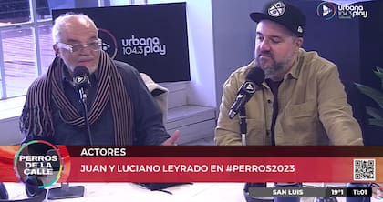 Juan Leyrado junto a su hijo Luciano en Perros de la calle, Urbana Play (Foto: captura tv)