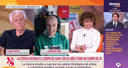 Juan López tiene un desarrollo genético que lo ayuda a estar sano, pero el ejercicio y la alimentación se volvieron un cóctel estupendo para mantenerlo saludable