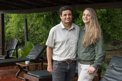 Juan Manuel Zorraquin con su mujer, Johana.