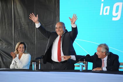 Juan Manzur junto al presidente Alberto Fernández en Tucumán