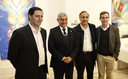 Juan Martín Bulgheroni, el jefe de la Policía Federal Argentina, Marcos Bulgheroni y Federico Braun (h)