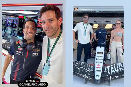 Juan Martín del Potro estuvo con Daniel Ricciardo en Miami