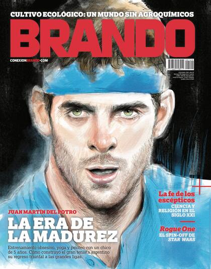 Juan Martín del Potro, tapa de Brando de diciembre de 2016 tras su victoria épica.