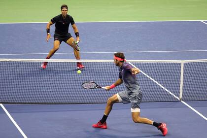 Juan Martin Del Potro y Rafael Nadal, semifinal del U.S. Open en Flushing Meadows, New York, USA en 2017