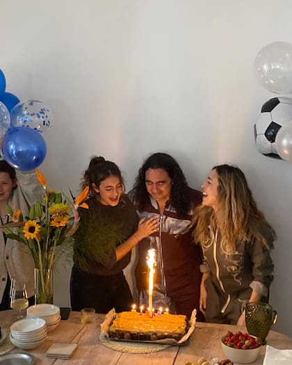 Juan Pablo Sorín, su pareja Sol Alac y Elisabetta Sorín, su hija