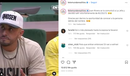 Juan Rivera anunció su salida de La Casa de los Famosos