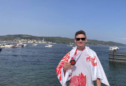 Juan van Peborgh al finalizar la travesía marítima