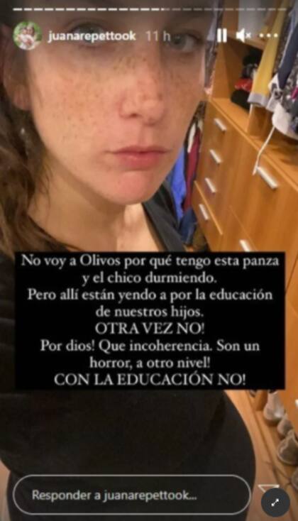 Juana apuntó contra el presidente Alberto Fernández. Fuente: Instagram