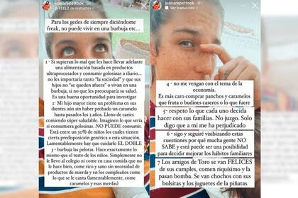 Juana decidió hacer aclaraciones luego de ser duramente criticada (Foto Instagram @juanarepettook)