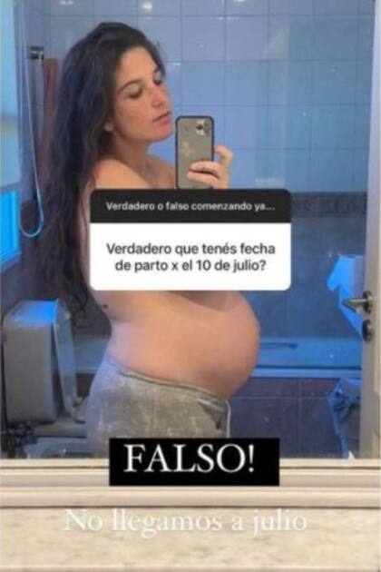 Juana Repetto anticipó a sus seguidores que el parto de su segundo hijo, Belisario, llegará antes de que termine el mes de junio